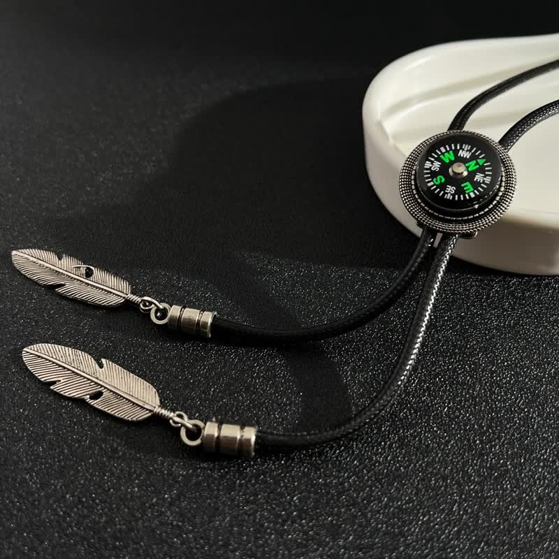 Fasion Compass Style Casual Accessory Bolo Tie - Image 2