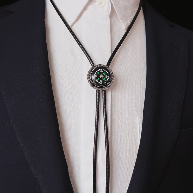 Fasion Compass Style Casual Accessory Bolo Tie - Image 7
