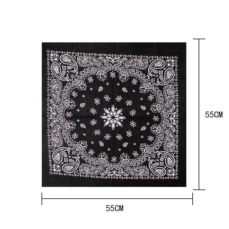 Fasion Paisley Printed Square Scarf with Scarf Buckle - Image 3
