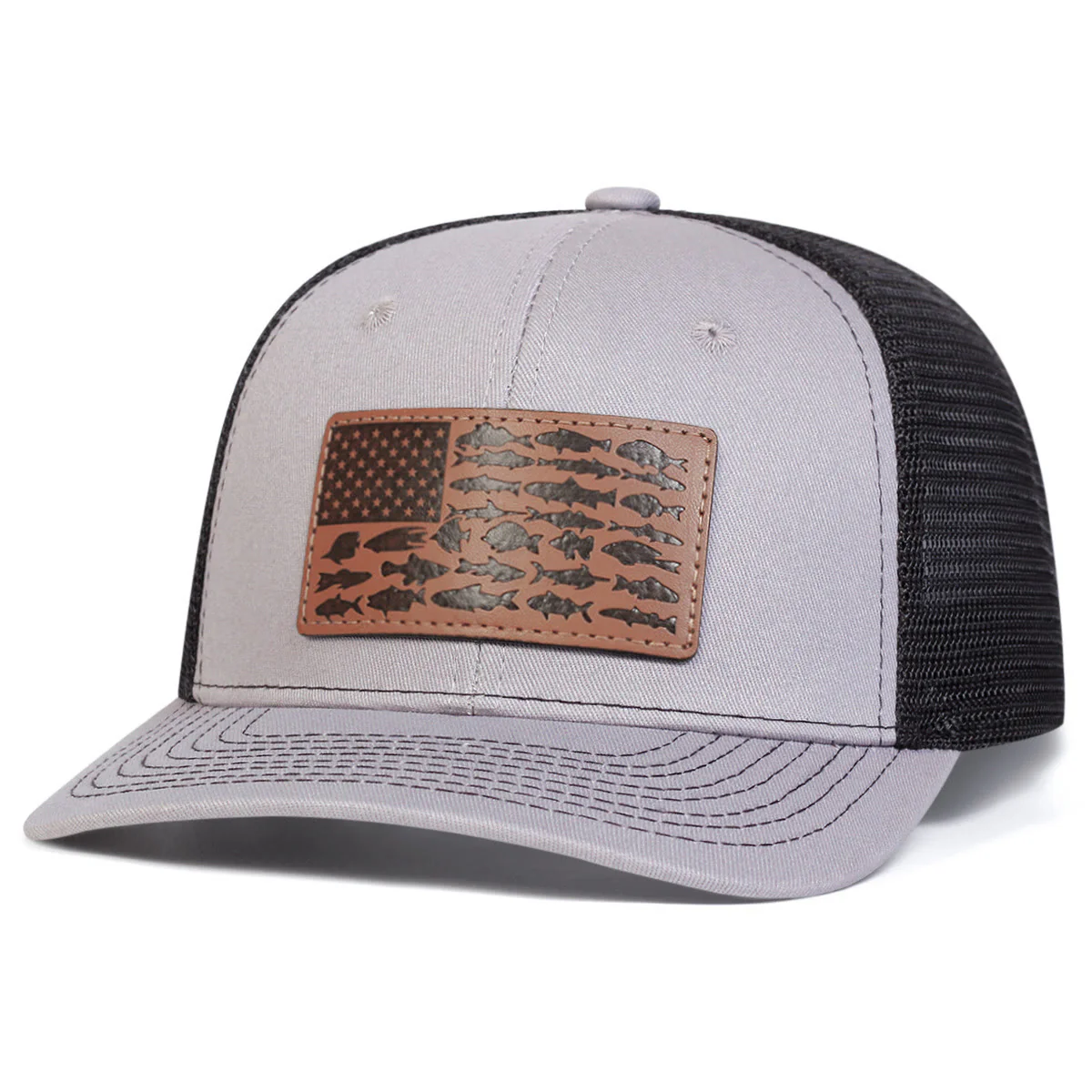 Fish And Flag Adjustable Men's Outdoor Trucker Hat - Image 8