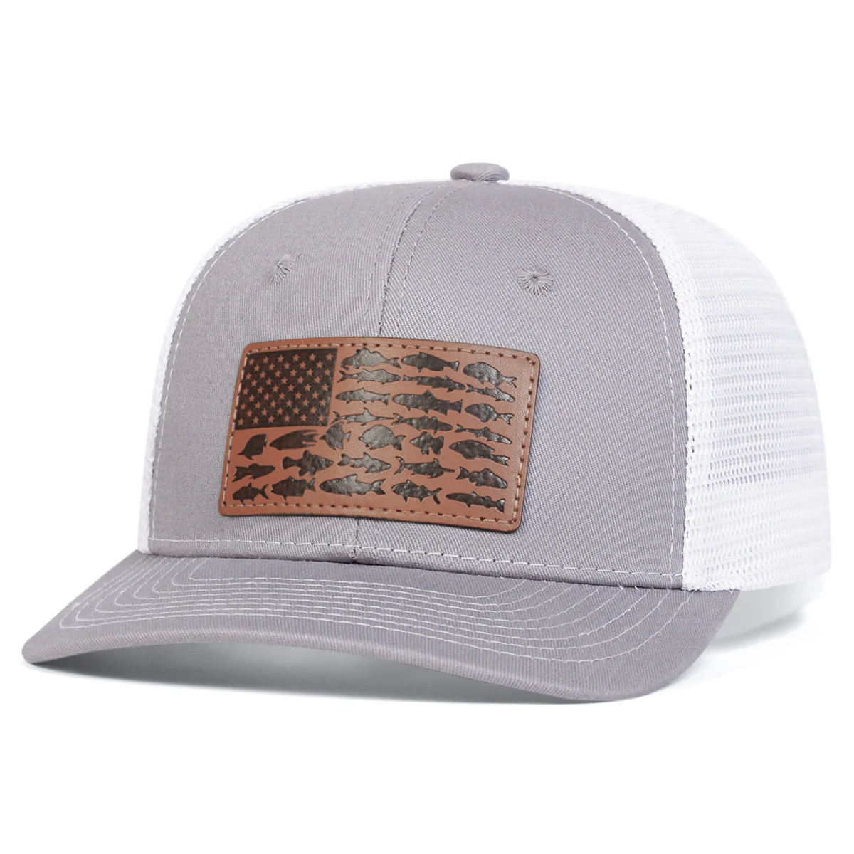 Fish And Flag Adjustable Men's Outdoor Trucker Hat - Image 9