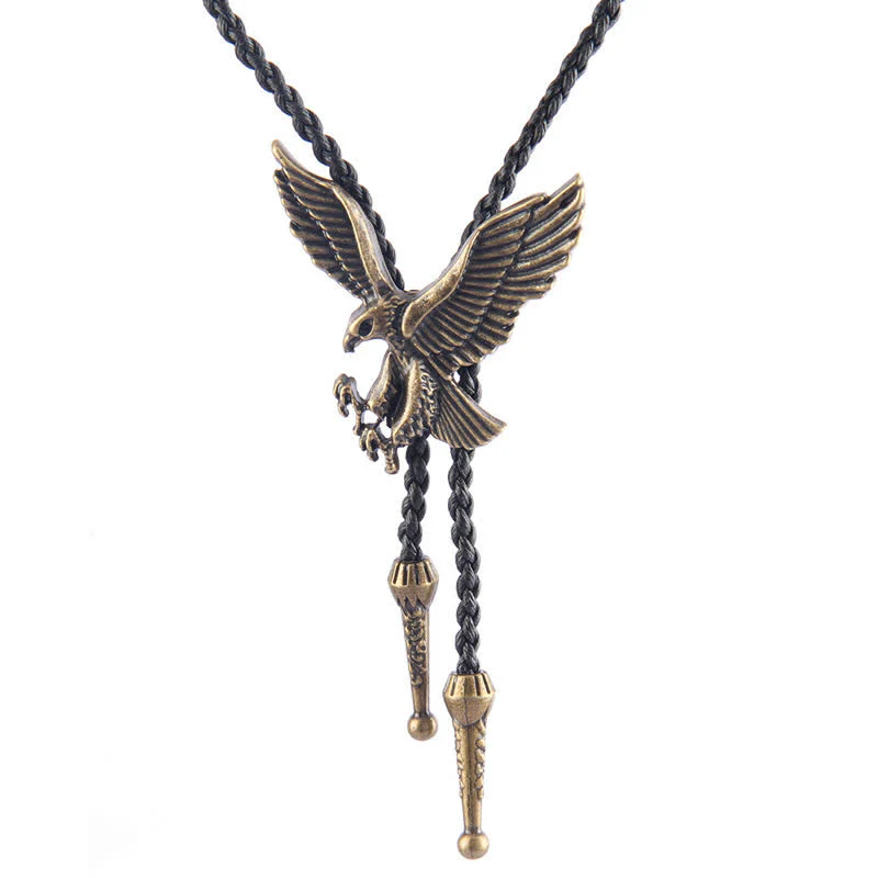 Flying Eagle Animal Western Bolo Tie - Image 4