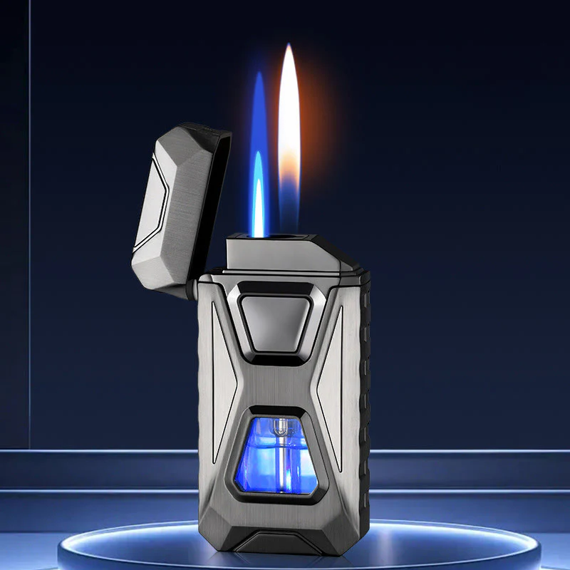 Four Ignition Methods Intelligent Dual Flame Charging & Inflatable Lighter