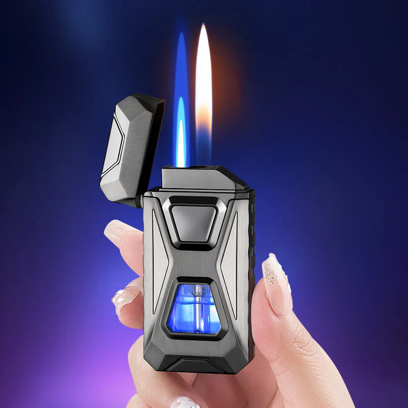 Four Ignition Methods Intelligent Dual Flame Charging & Inflatable Lighter - Image 2