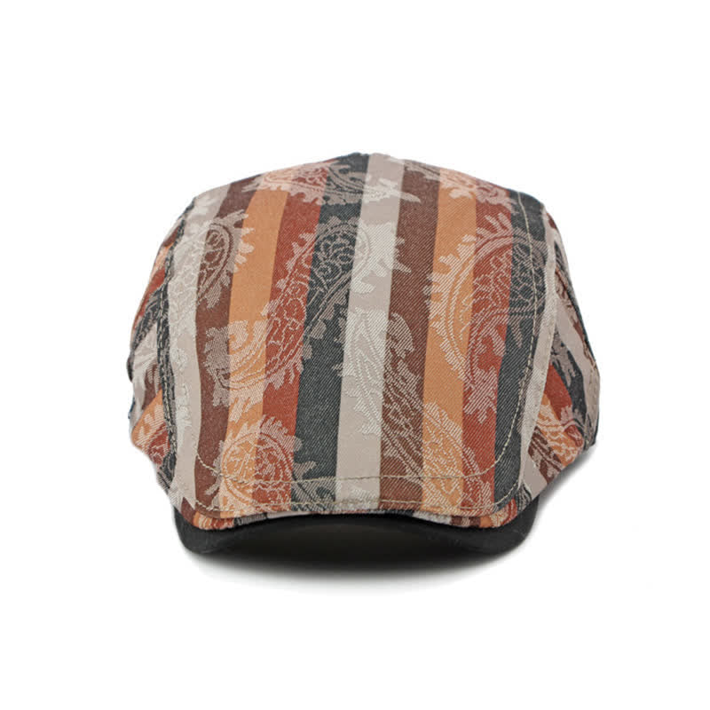 Four Seasons PaIsley Striped Flat Beret Hat - Image 5