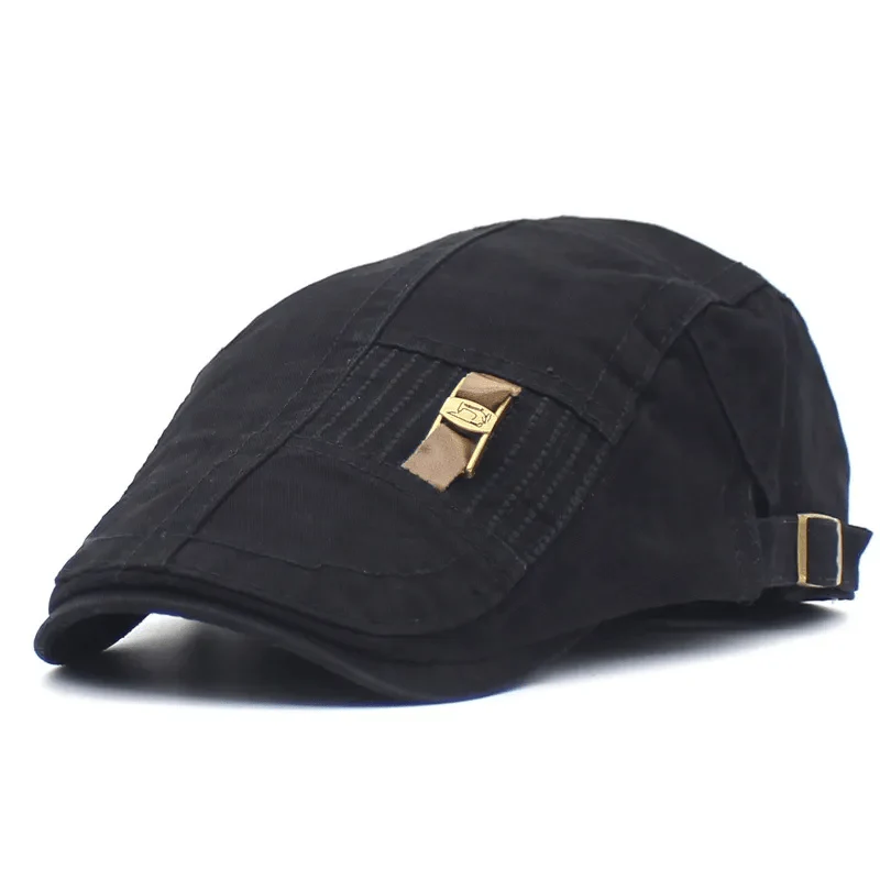 Freestyle Leather Strap I-Buckle Cotton Beret Cap - Image 9
