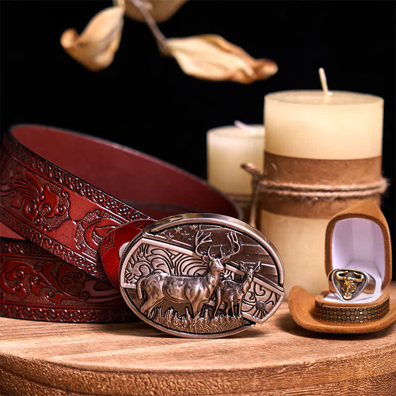 Functional DIY Hidden Knife Belt Buckle Retro Bull Ring Bundle Set - Image 15