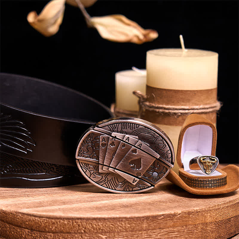 Functional DIY Hidden Knife Belt Buckle Retro Bull Ring Bundle Set - Image 46