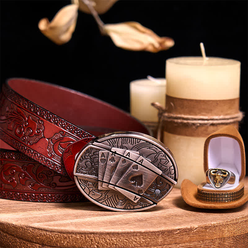 Functional DIY Hidden Knife Belt Buckle Retro Bull Ring Bundle Set - Image 50