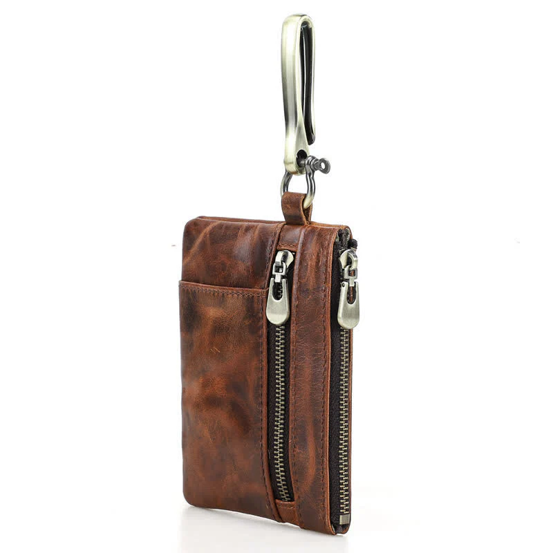 Functional Leather Tool Bag With Large Hook Buckle - Image 10