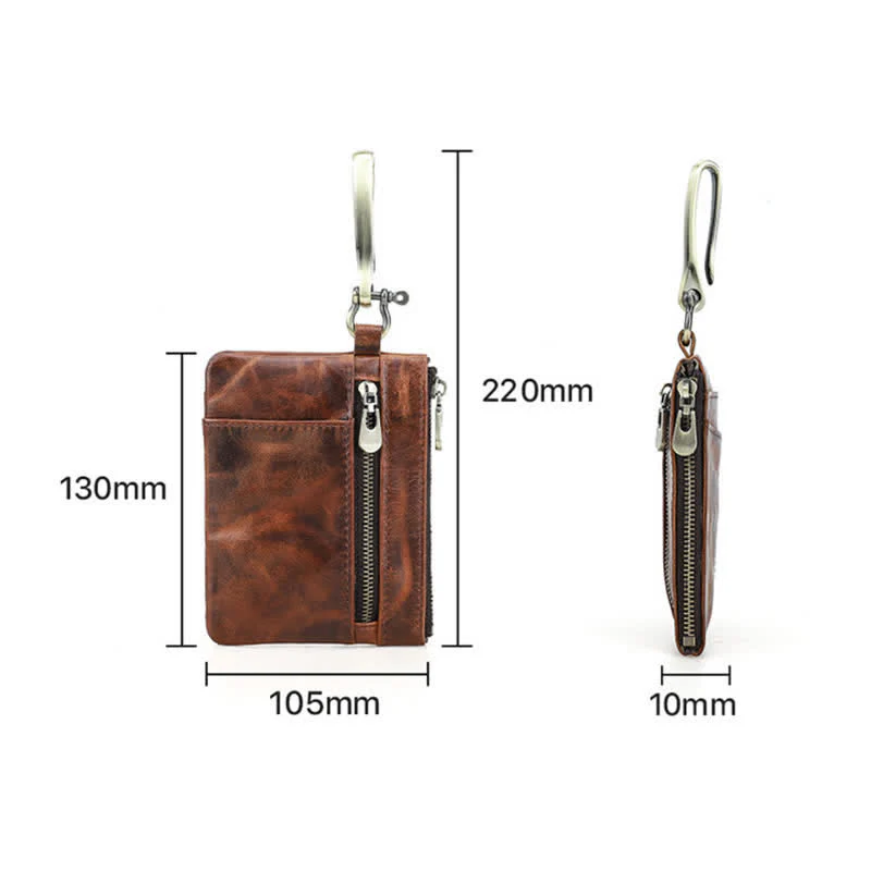 Functional Leather Tool Bag With Large Hook Buckle - Image 14