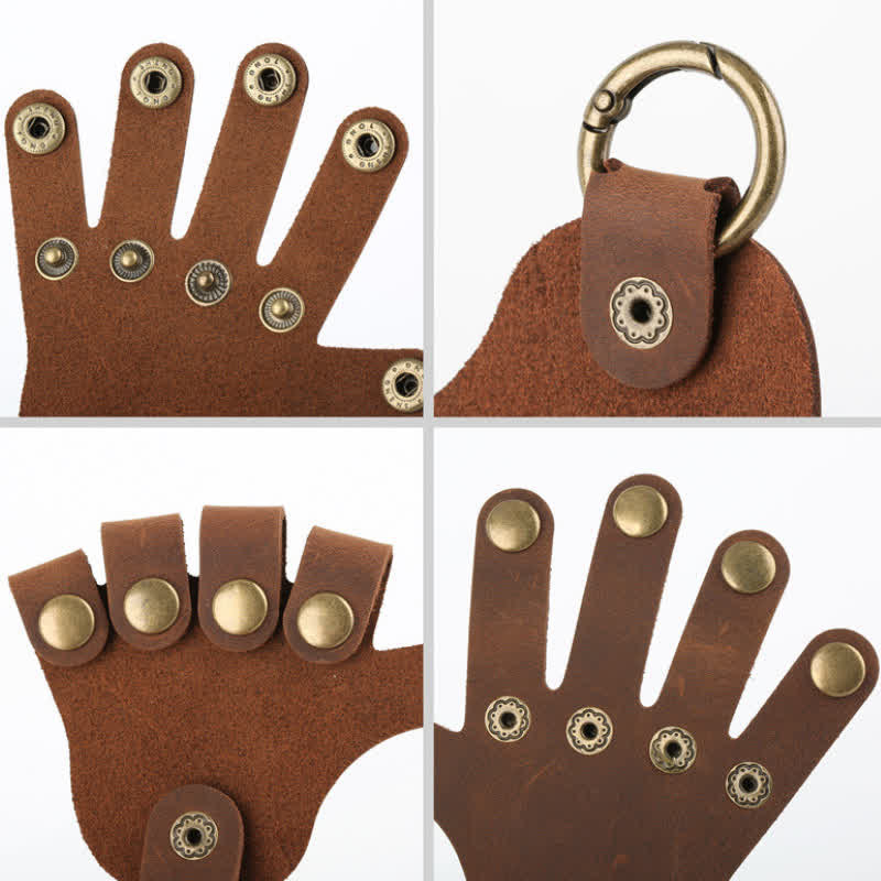 Funny Creative Finger Shape Leather Keychain - Image 6