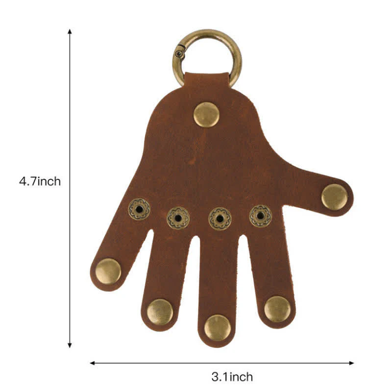 Funny Creative Finger Shape Leather Keychain - Image 7