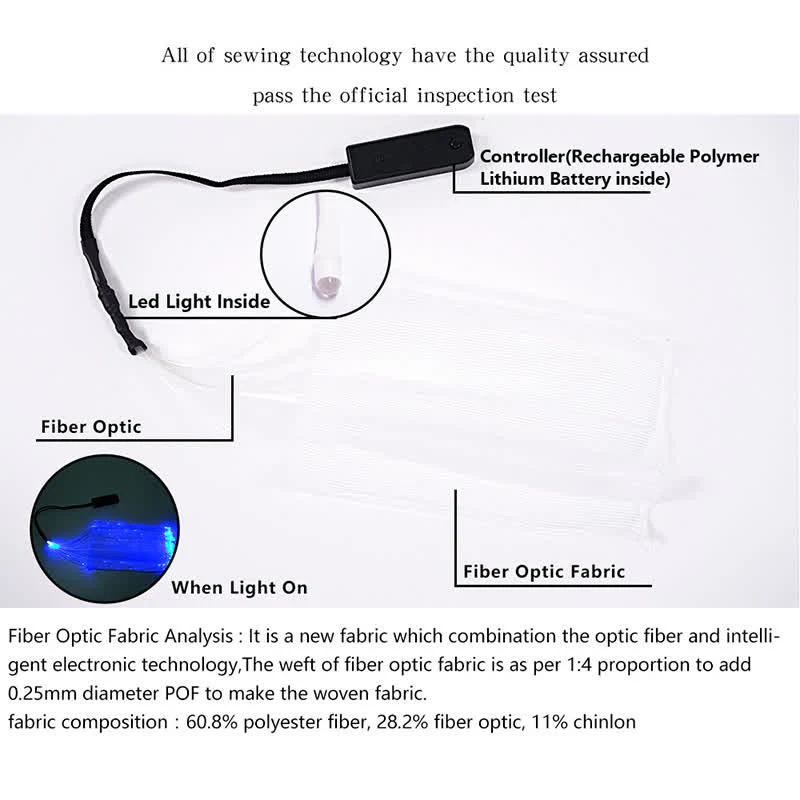 Futuristic Luminous Fiber Optic Glowing Necktie - Image 6