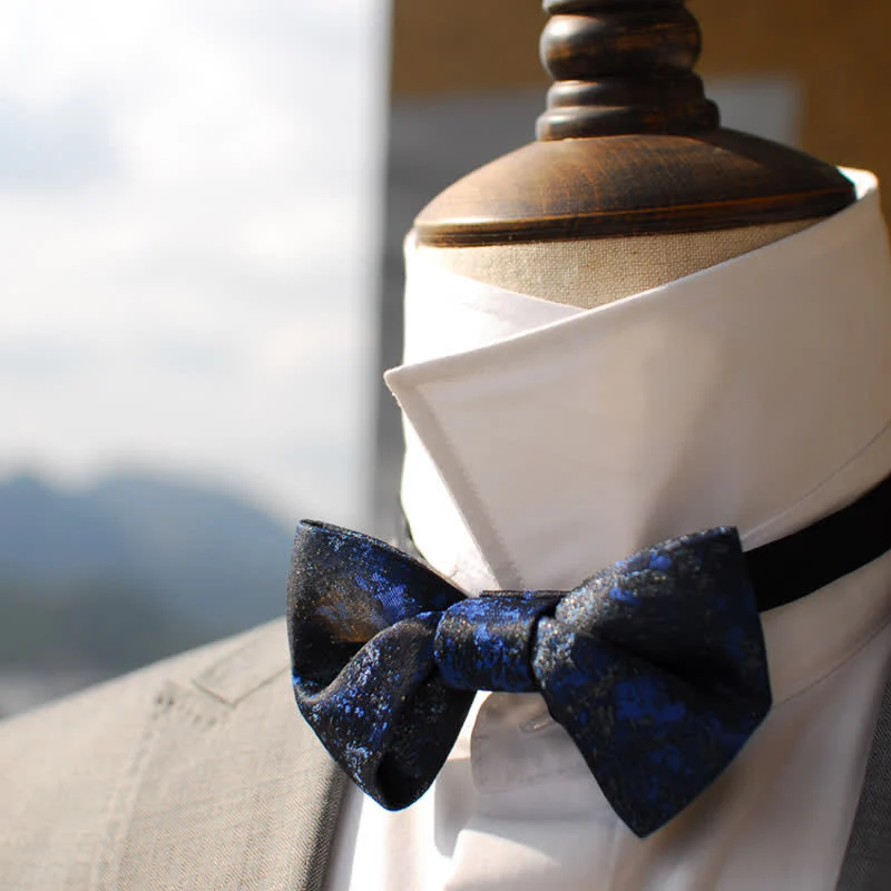 Gentlemanlike Royal Rhinestone Navy Bow Ties Bundle Set - Image 4