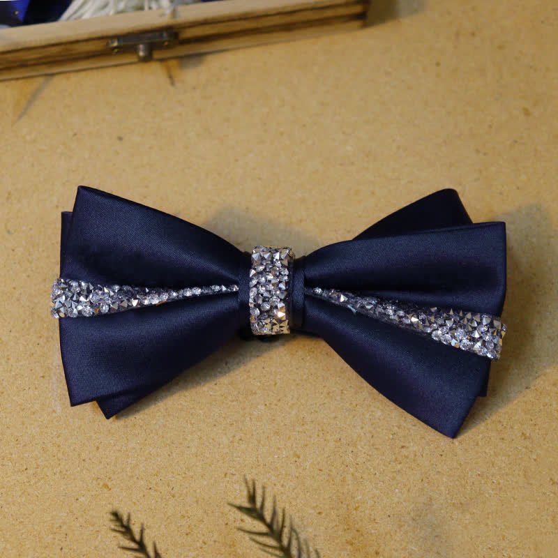 Gentlemanlike Royal Rhinestone Navy Bow Ties Bundle Set - Image 5