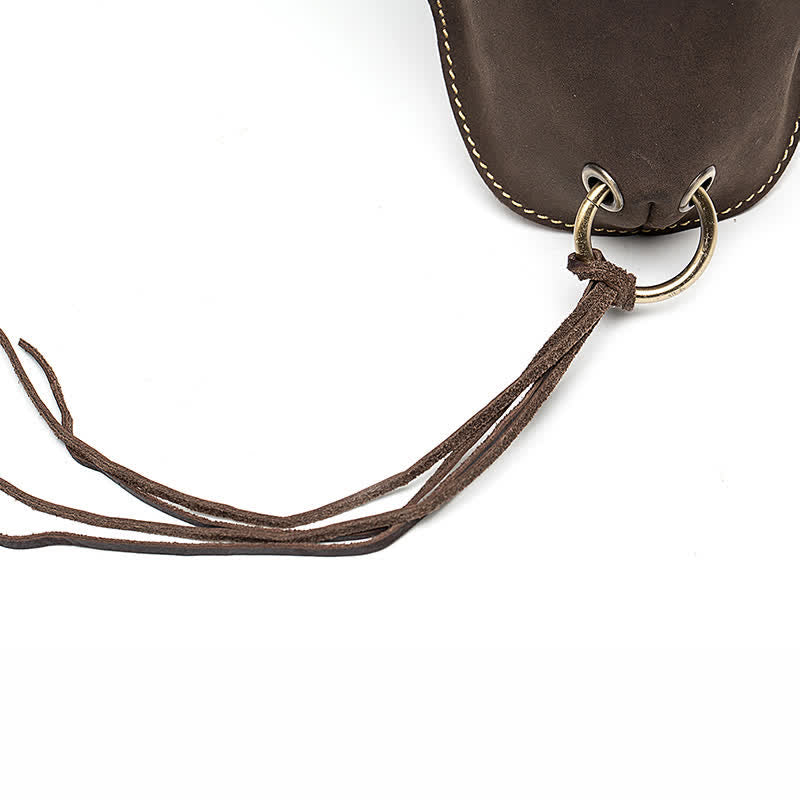 Genuine Crazy Horse Leather Cow Head Belt Bag - Image 11