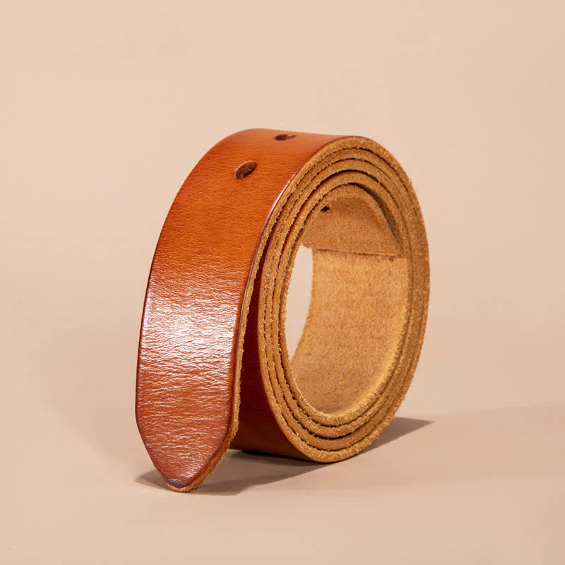 Genuine Leather Belt Strap Without Belt Buckle