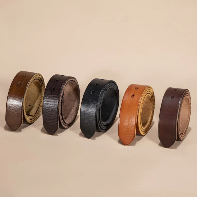 Genuine Leather Belt Strap Without Belt Buckle - Image 2