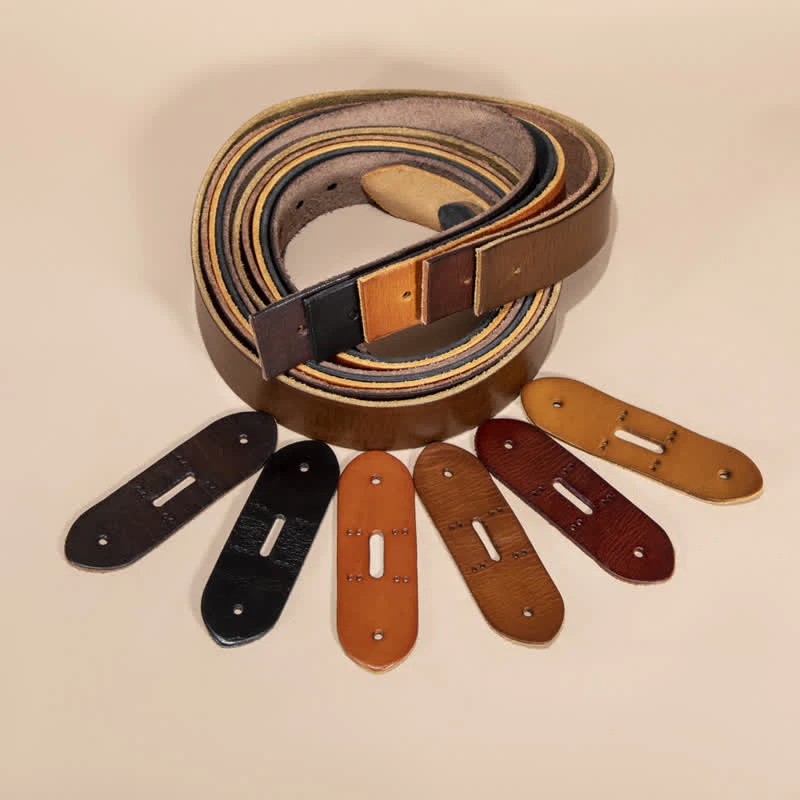 Genuine Leather Belt Strap Without Belt Buckle - Image 3