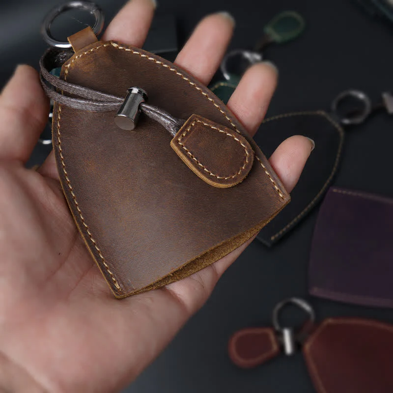 Genuine Leather Storage Bag Pull-out Key Case - Image 2