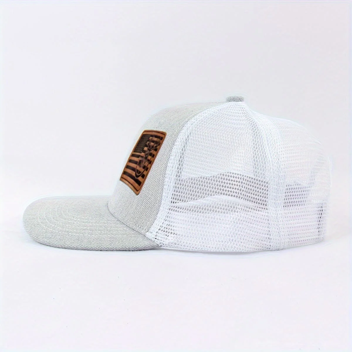 Geometric Deer's Head Flag Adjustable Men's Trucker Hat - Image 5