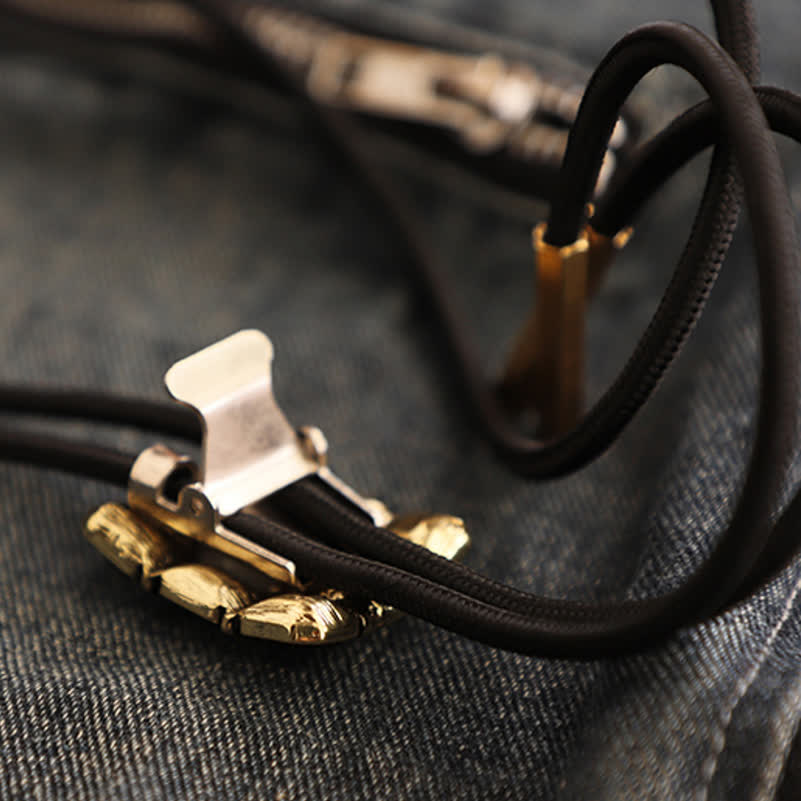 Geometric Mosaic Cube Gemstone Bolo Tie - Image 11