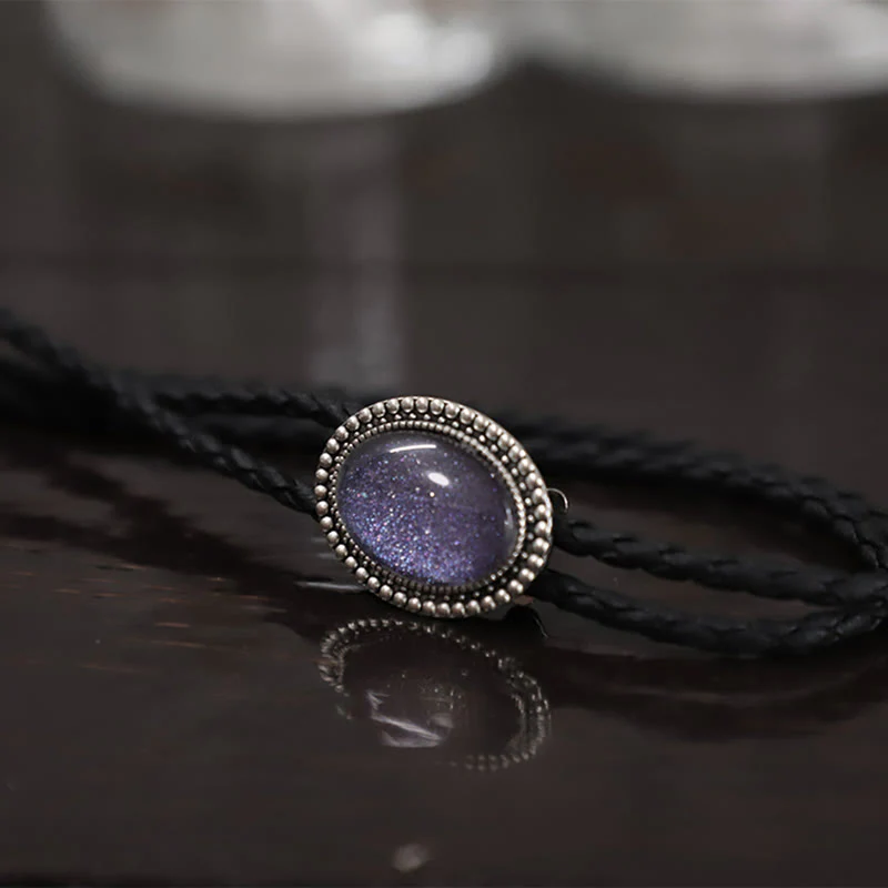 Glitter Purple Gem Retro Metal Bolo Ties - Image 3