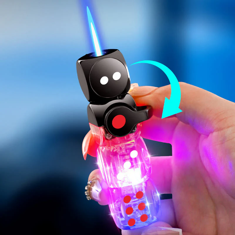 Glowing Stacked Dice-Shaped Refillable Butane Lighter