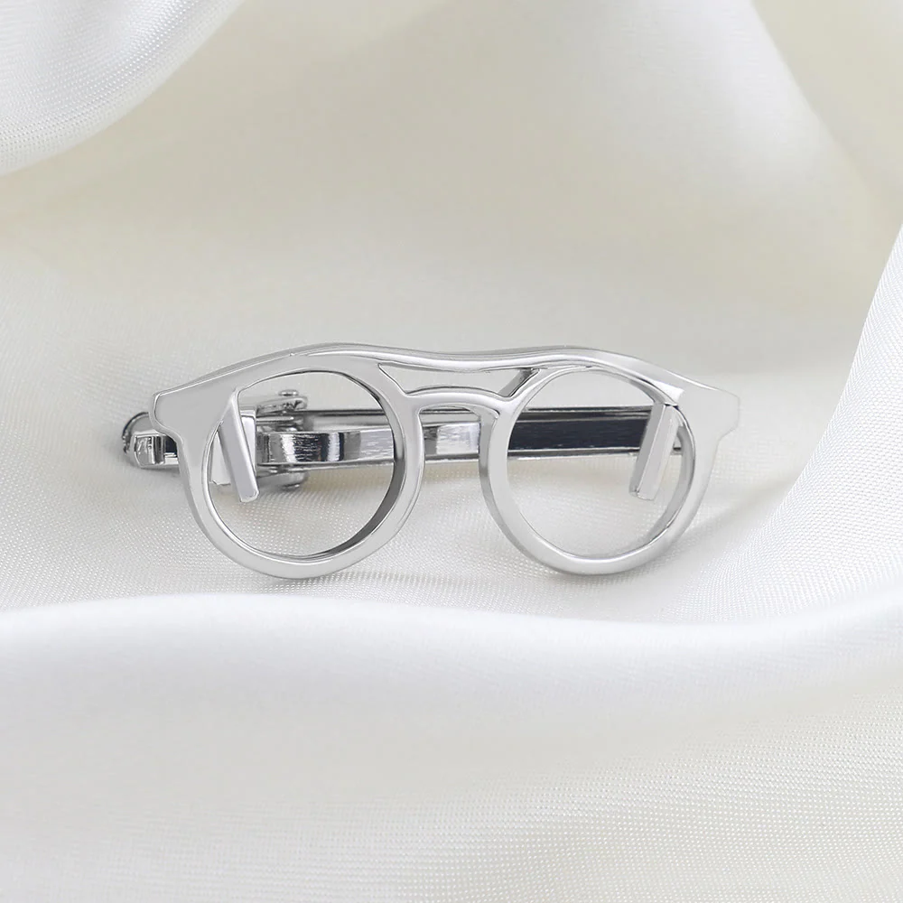 Gold And Silver Glasses Tie Clip For Daily Suit - Image 4
