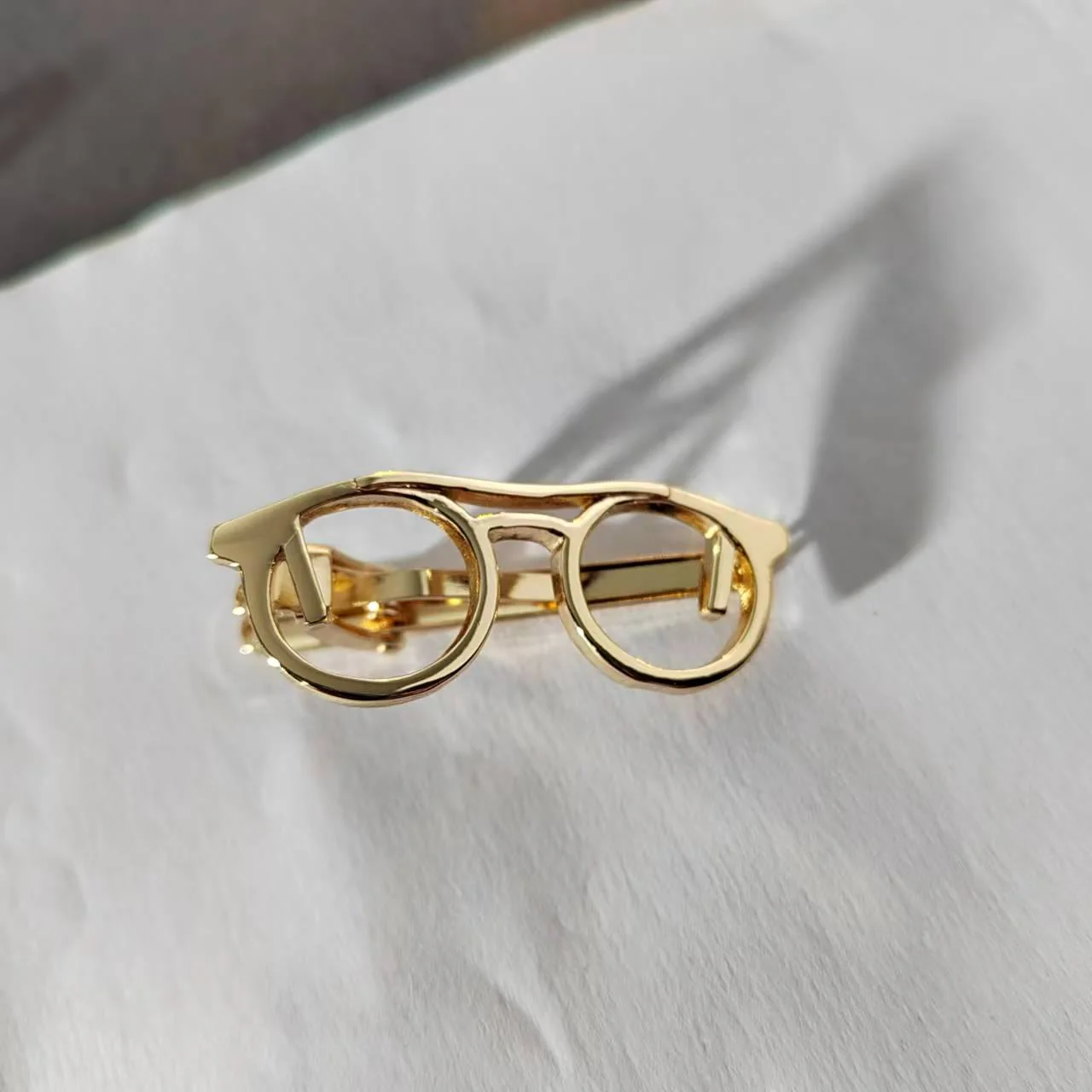 Gold And Silver Glasses Tie Clip For Daily Suit - Image 7