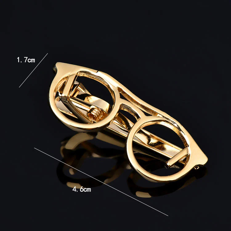Gold And Silver Glasses Tie Clip For Daily Suit - Image 9