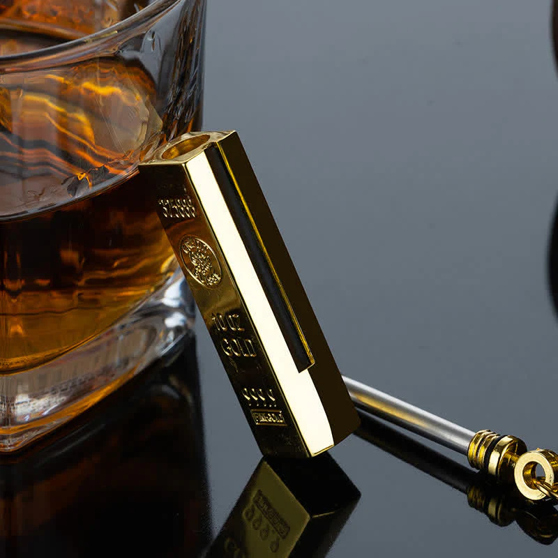 Gold Bar Dollar Matchstick Refillable Oil Lighter - Image 3