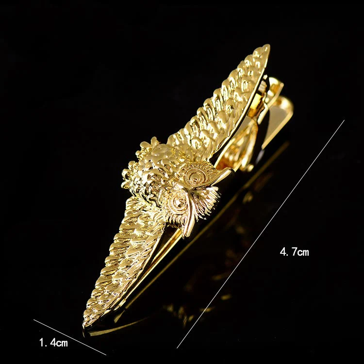 Gold Flying Owl Tie Bar For Men's Wear - Image 9