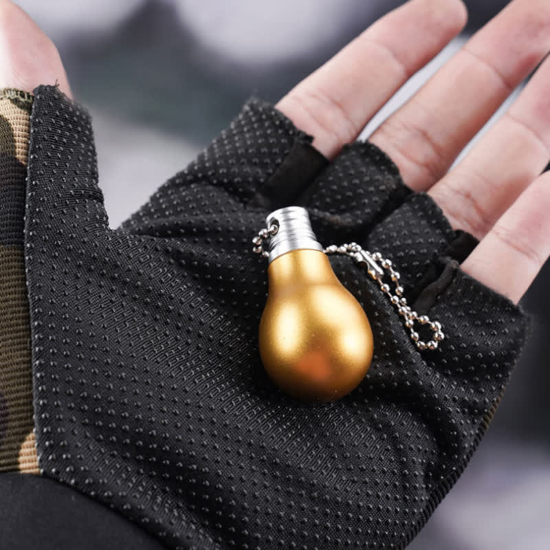 Golden Color Lamp Bulb Shape Hidden Knife Keychain - Image 4