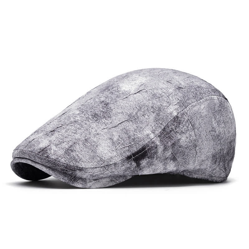 Graffiti Pattern Tie-dyed Newsboy Cotton Beret Hat - Image 14
