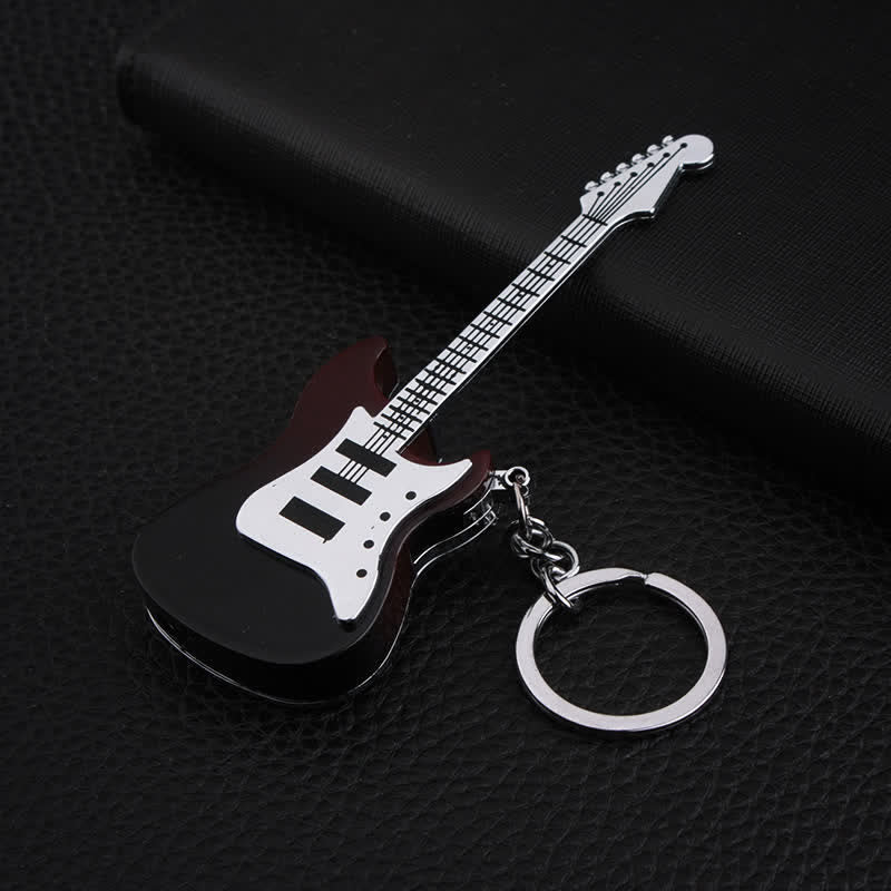 Guitar Shaped Inflatable Butane Lighter Keychain - Image 5