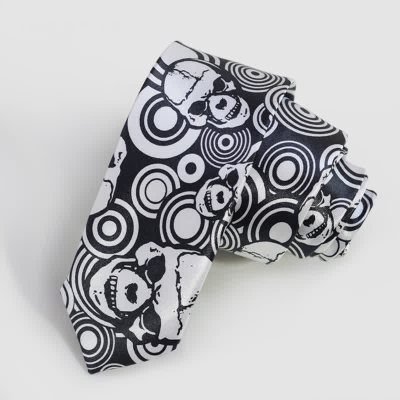 Halloween Ghost Festival Cosplay Skull Party Narrow Necktie - Image 5