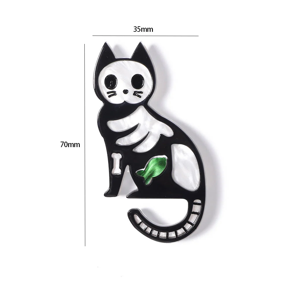 Halloween Handmade Petite Cat Acrylic Brooch - Image 5