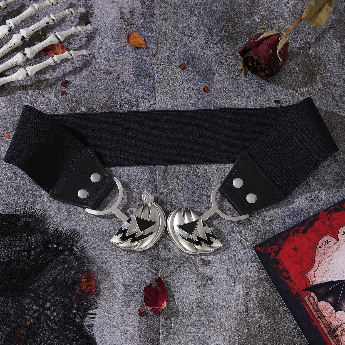 Halloween Pumpkin Head Women's Corset Belt - Image 4