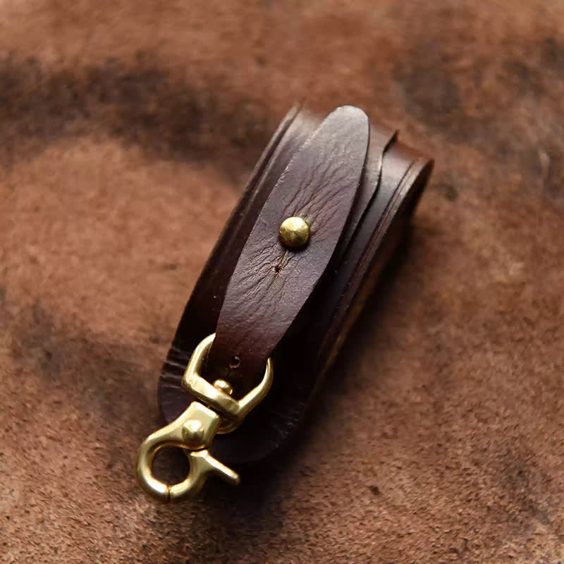 Handmade Belt Loop Key Hanging Holder Leather Keychain - Image 16