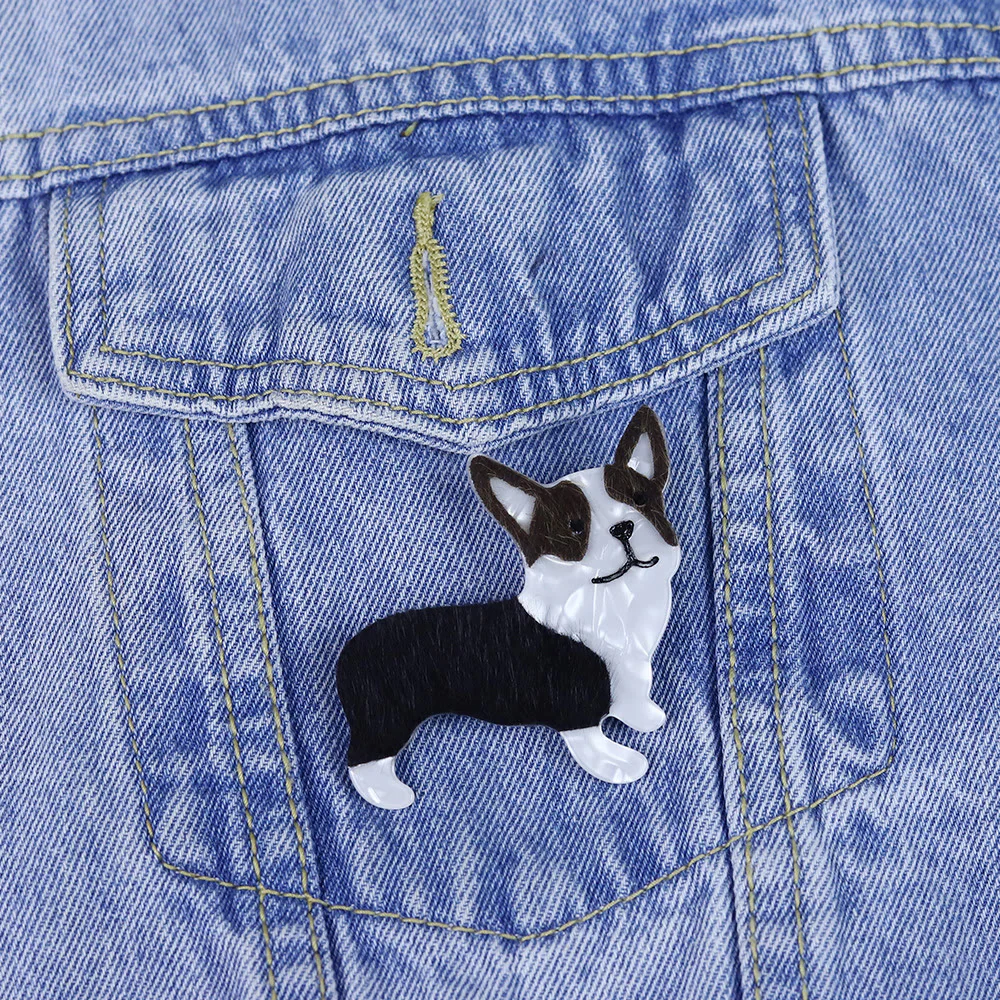 Exquisite Handmade Little Dog Acrylic Brooch - Image 3