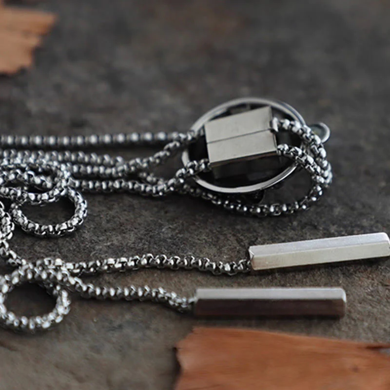 Handmade Retro Demon Eye Claws Steel Chain Bolo Tie - Image 4