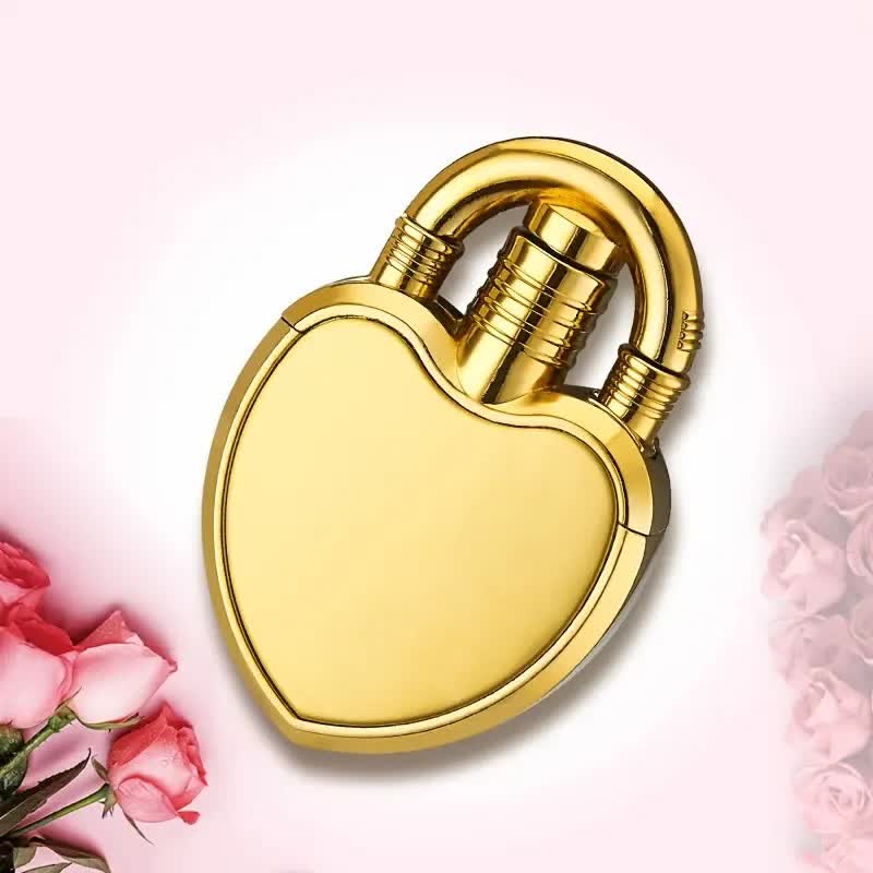 Heart & Lock Shape Jet Single Flame Refillable Butane Lighter - Image 2