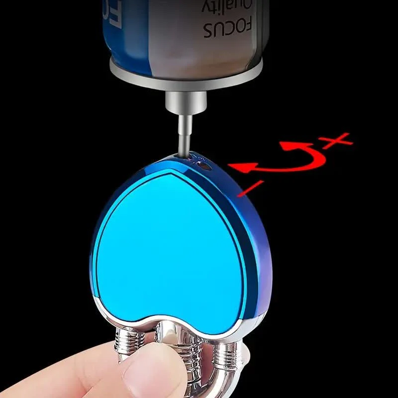 Heart & Lock Shape Jet Single Flame Refillable Butane Lighter - Image 5