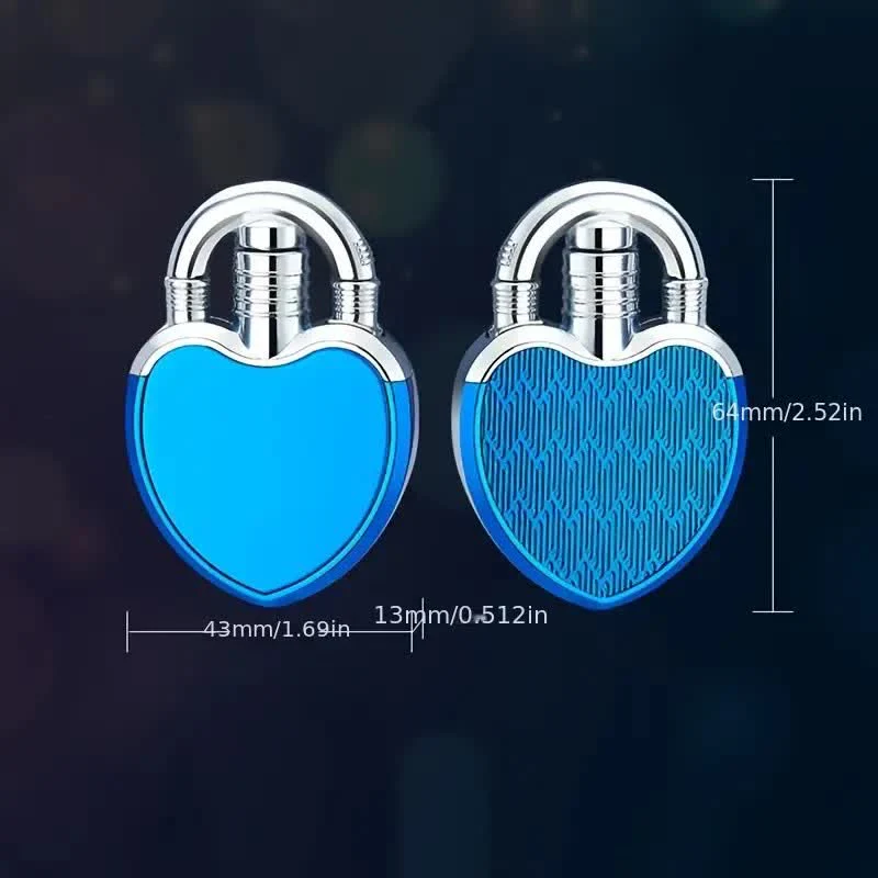 Heart & Lock Shape Jet Single Flame Refillable Butane Lighter - Image 6