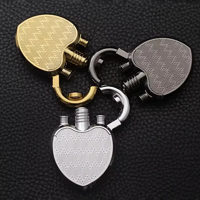 Heart & Lock Shape Jet Single Flame Refillable Butane Lighter - Image 7