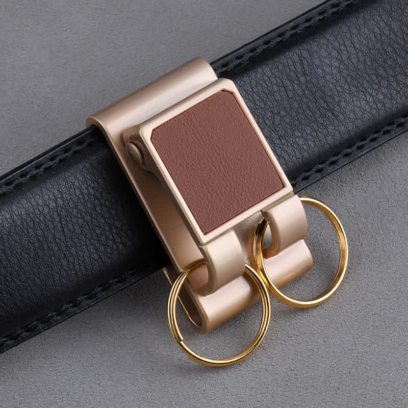Heavy Duty Double Rings Metal Belt Loop Keychain - Image 7
