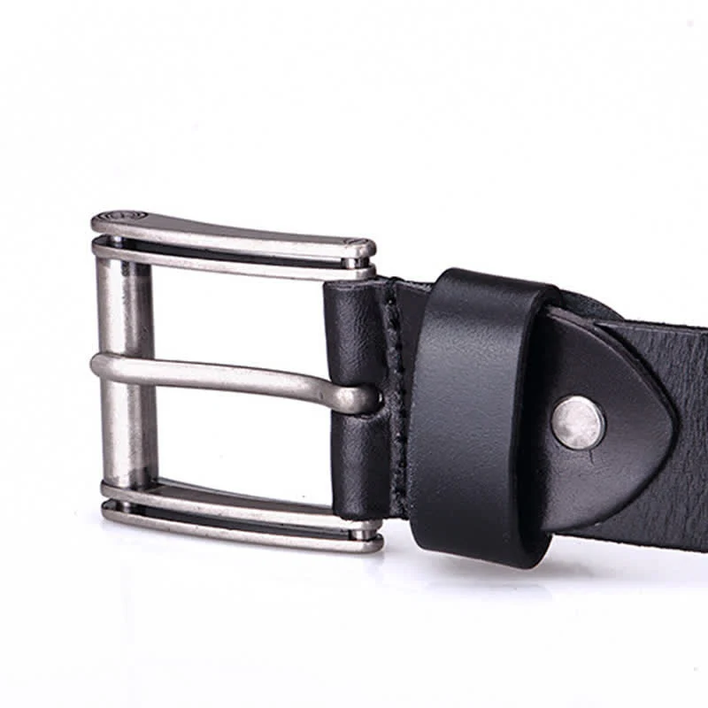 Heavy Metal Rivet Skull Cross Pattern Leather Belt - Image 12