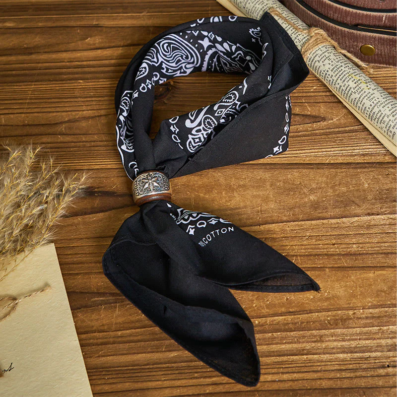 Hexagram Round Button Cashew Printed Pocket Square - Image 16